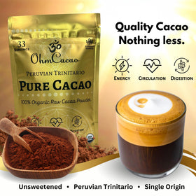 OHM Cacao sustainably sourced farm-fresh powder supports ethical sourcing