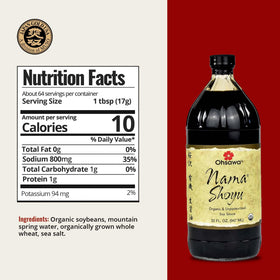 Ohsawa Nama Shoyu being poured, showcasing glossy amber liquid ideal for finishing dishes.