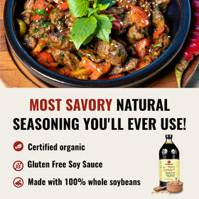 Ohsawa Tamari poured over stir-fry with steam and shine