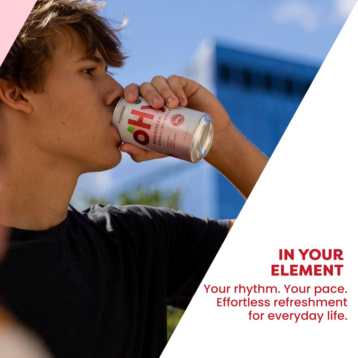 oHy six-pack shot suggests convenient on-the-go hydration