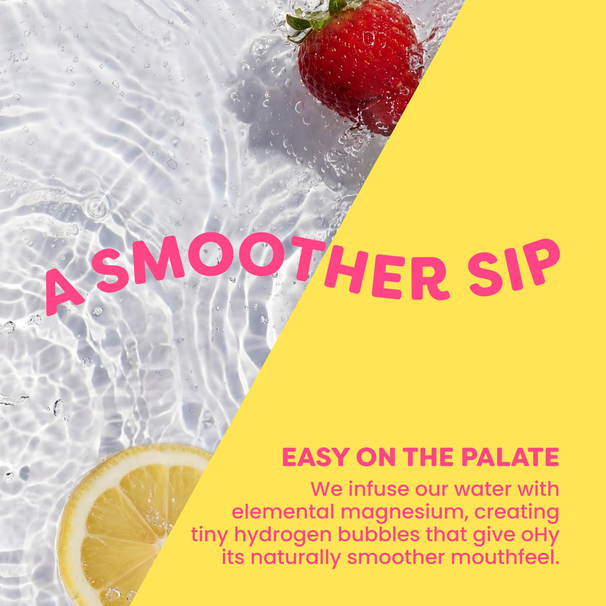 oHy zero calories zero sugar can front emphasizing clean hydration.