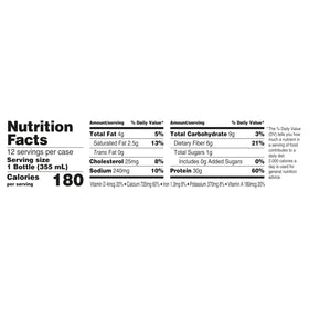 Oikos Chocolate Protein Shake held in hand for on-the-go nourishment