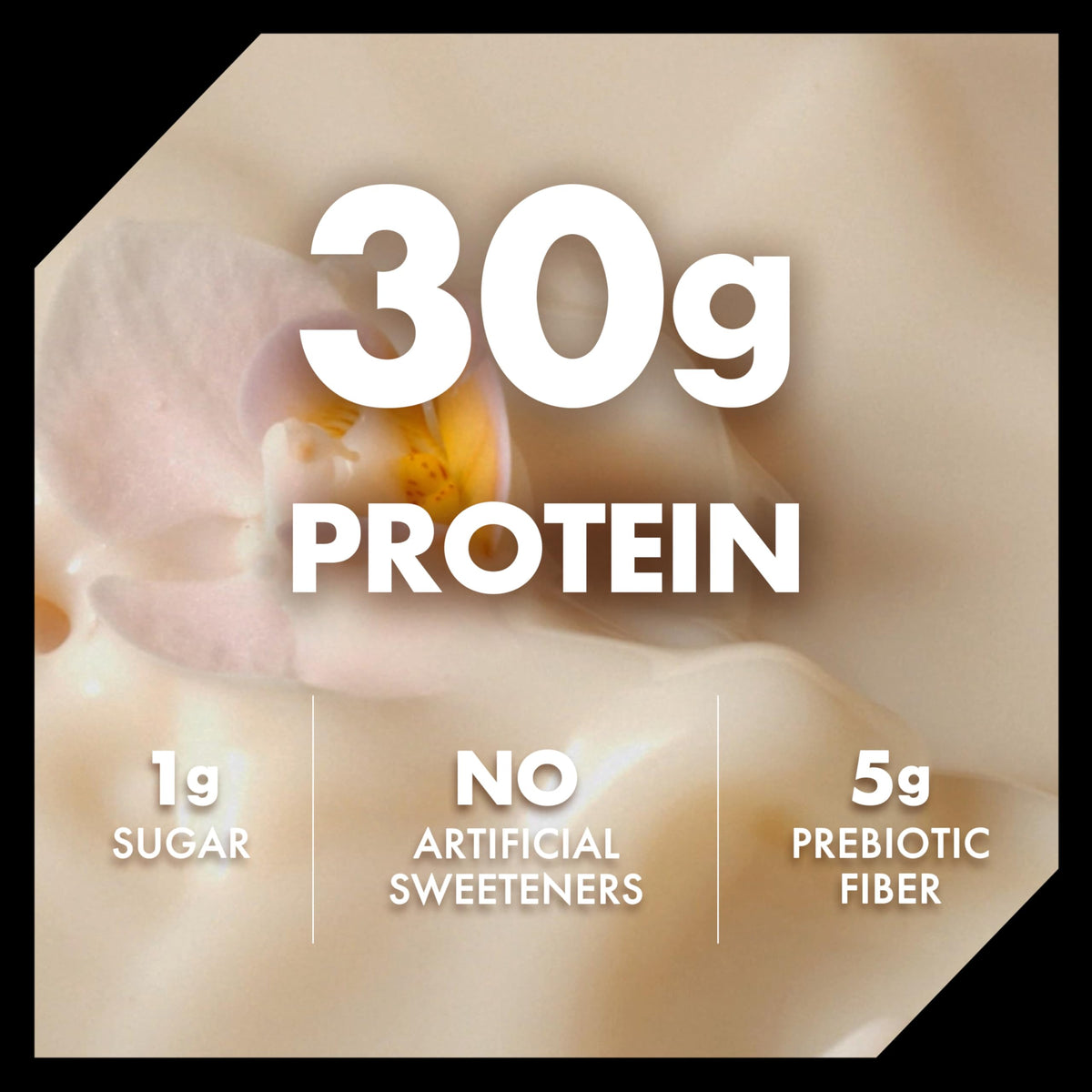 Glass of Oikos Vanilla Shake ready-to-drink for quick fueling