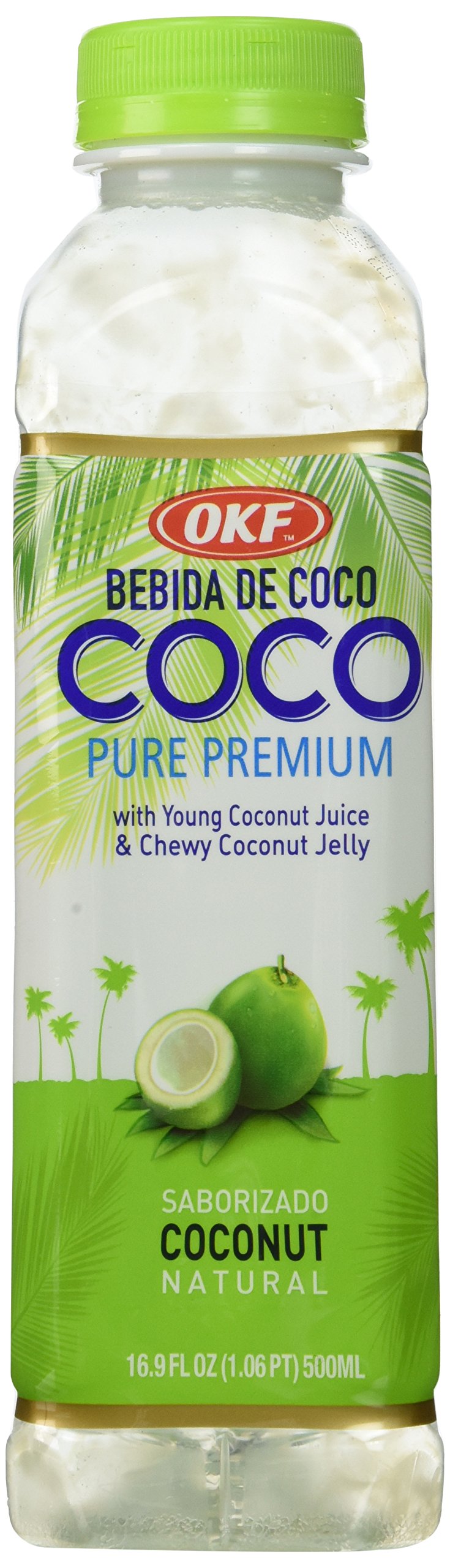 OKF Coconut Drink 500ml bottle for refreshing, fat-free hydration on the go