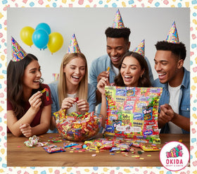 Okida 32-ounce pack party favorites in vibrant wrappers ready for sharing