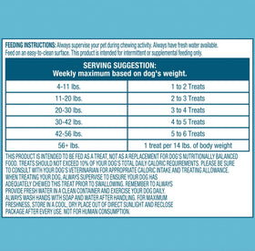Nutrition facts area on Ol' Roy Munchy Bone indicating vitamins and minerals