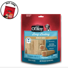 Close-up of Ol' Roy Munchy Bone texture highlighting chew appeal