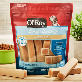 Two-pack display of Ol' Roy Munchy Bone for convenient purchase