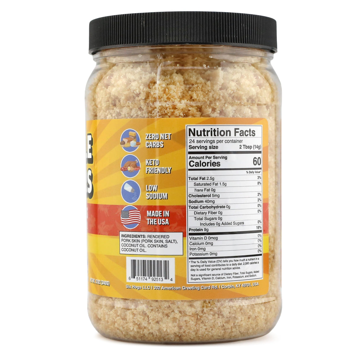 Ol' Uncle Porkers keto crumbs supporting zero sugar snacking