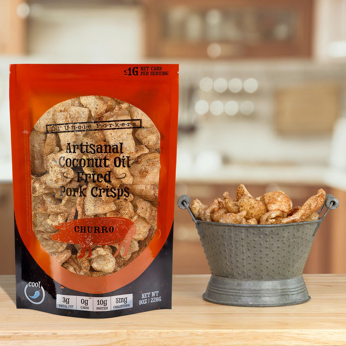 Ol' Uncle Porkers Keto-friendly rinds add crunch to yogurt or desserts