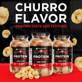 Churro seasoning detail on Ol' Uncle Porkers Shaw Strength pork rinds