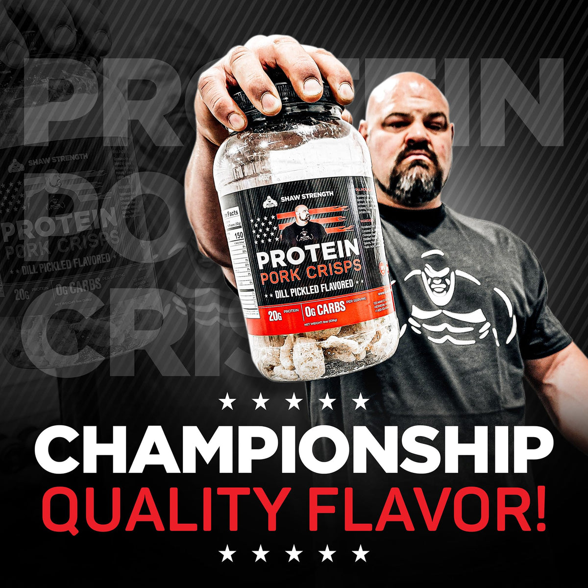 Ol' Uncle Porkers Shaw Strength keto-friendly snack suitable for busy days