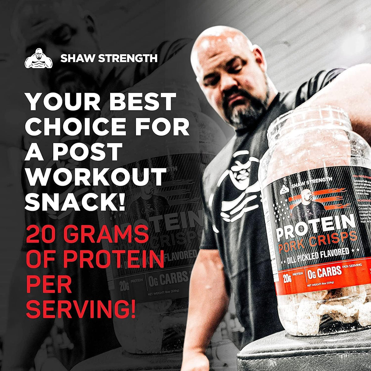 Ol' Uncle Porkers Shaw Strength 20g protein per serving supports keto goals