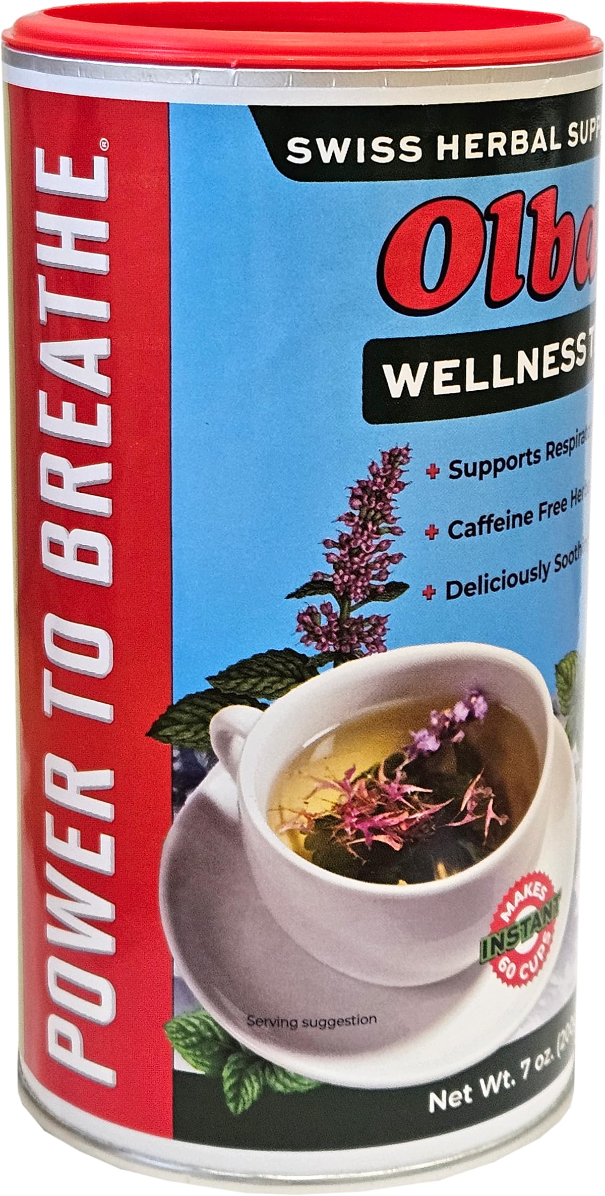 Packaging display of Olbas Herbal Tea emphasizes genuine branding and value.