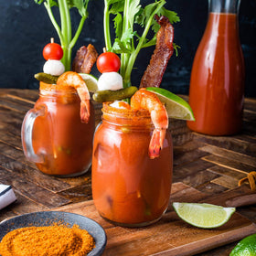 Bar tabletop setup showcasing OLD BAY Hot Sauce for convenient service