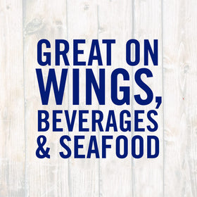 Wings served with OLD BAY Hot Sauce for a spicy kick