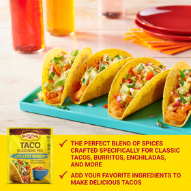 Old El Paso 25% less sodium label highlights a lighter seasoning option