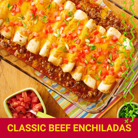 Tortillas filled with toppings, ready for quick wraps and fajitas.