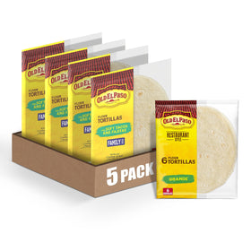 Old El Paso Grande Flour Tortillas pack front view, ready to serve as a versatile wrap.