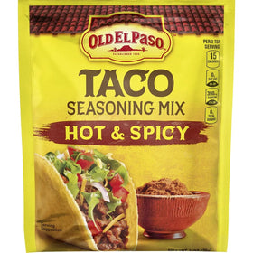 Old El Paso taco seasoning one-ounce packs six, bold flavor for quick meals.