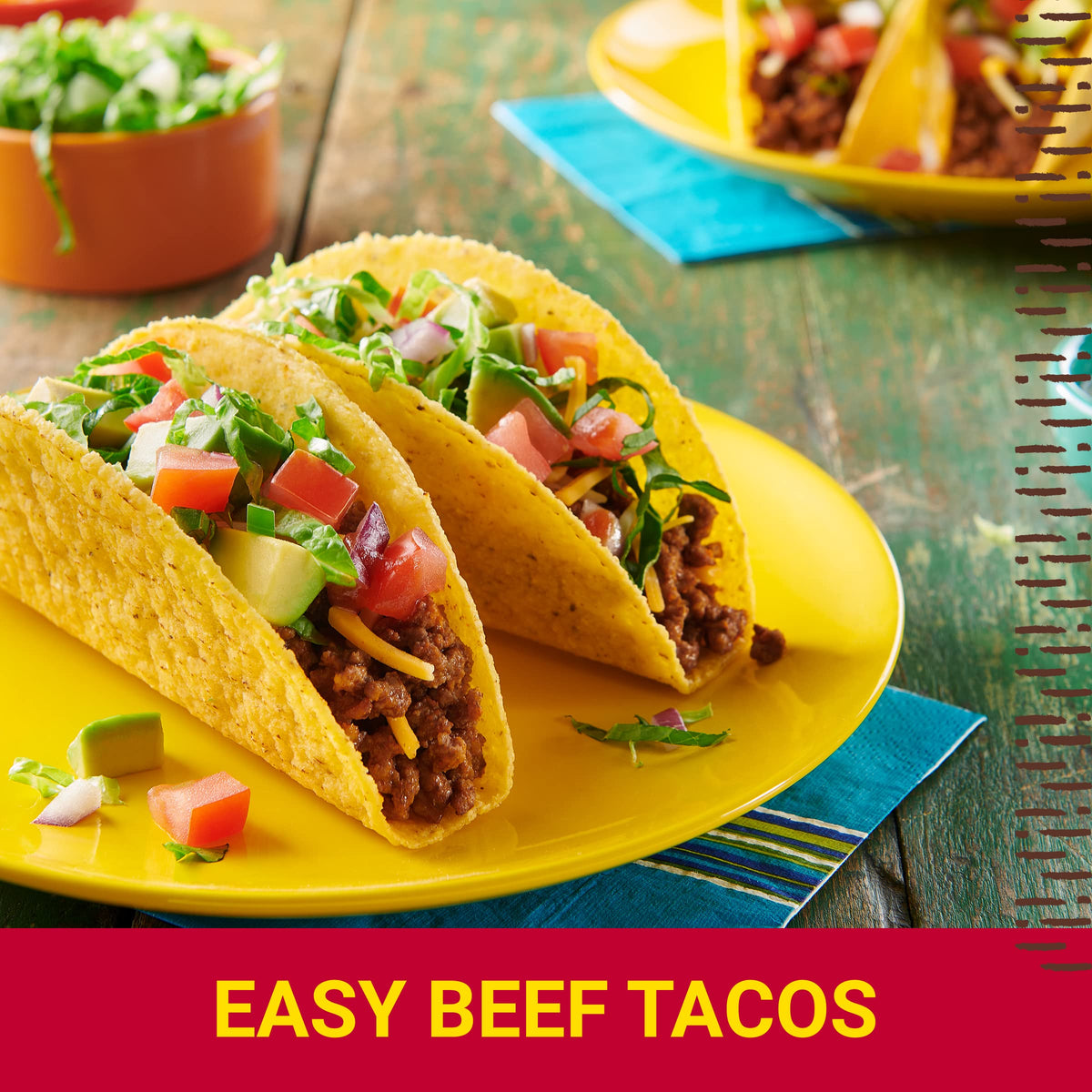 Old El Paso Mild Taco Seasoning Mix packaging closeup showing gluten-free label.