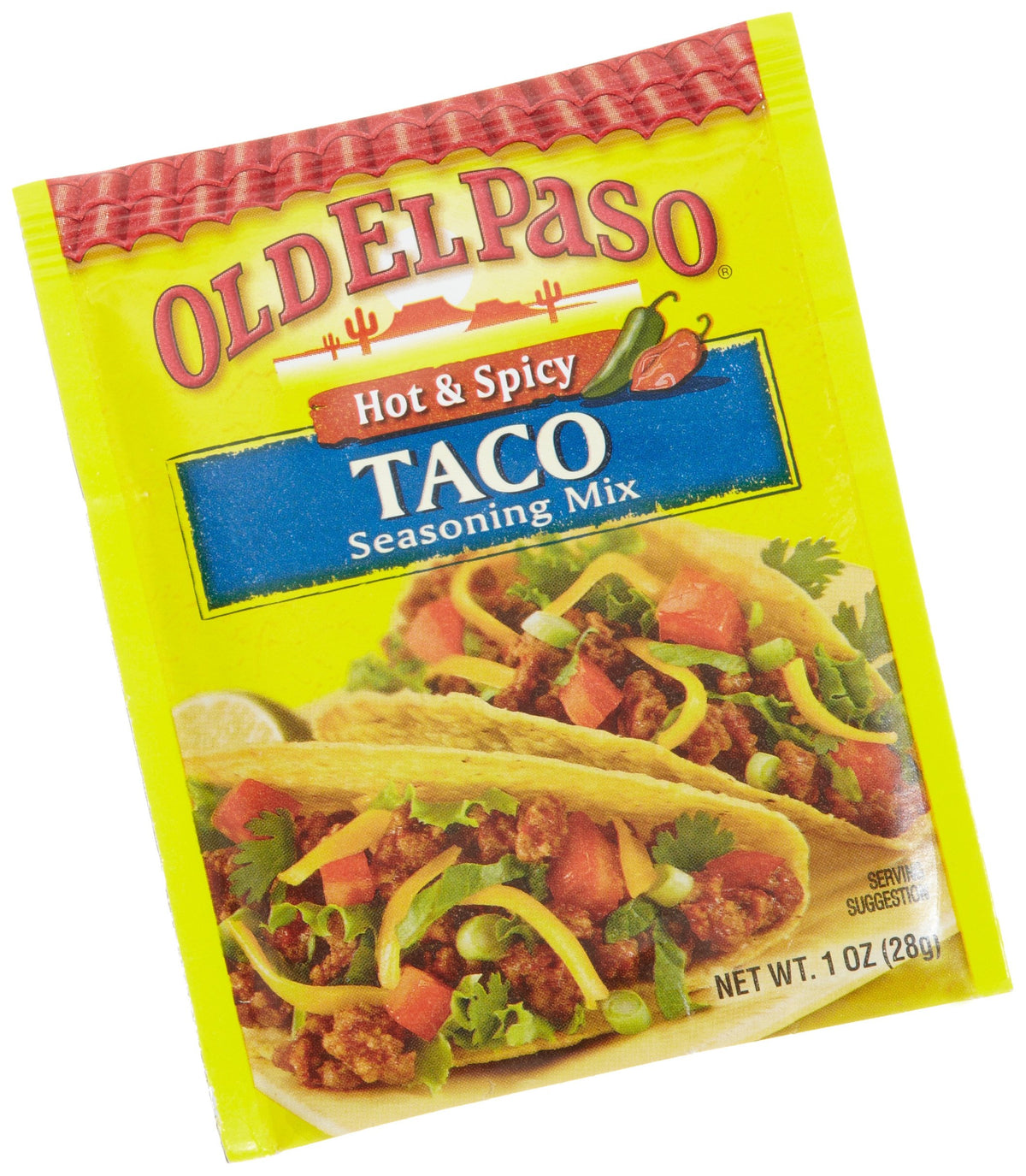 Old El Paso taco dish ready with seasoned meat and toppings.