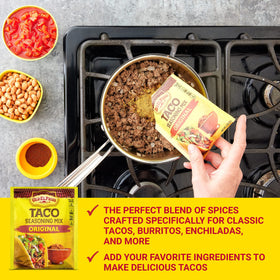 Old El Paso taco night dinner setup showing easy meal prep