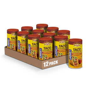 Old El Paso Original seasoning bottle pouring for quick taco night flavor