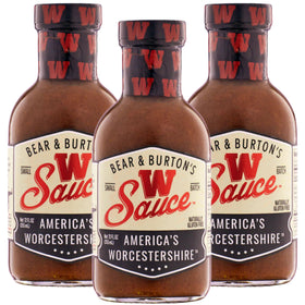 Old Florida Sauce Co Bear and Burton's W Sauce 3pk packshot shows three bottles for flavor variety.