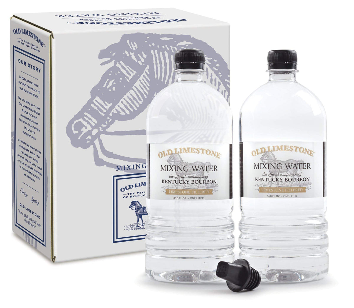 Old Limestone twin-pack bottles ready for bourbon mixing at home.