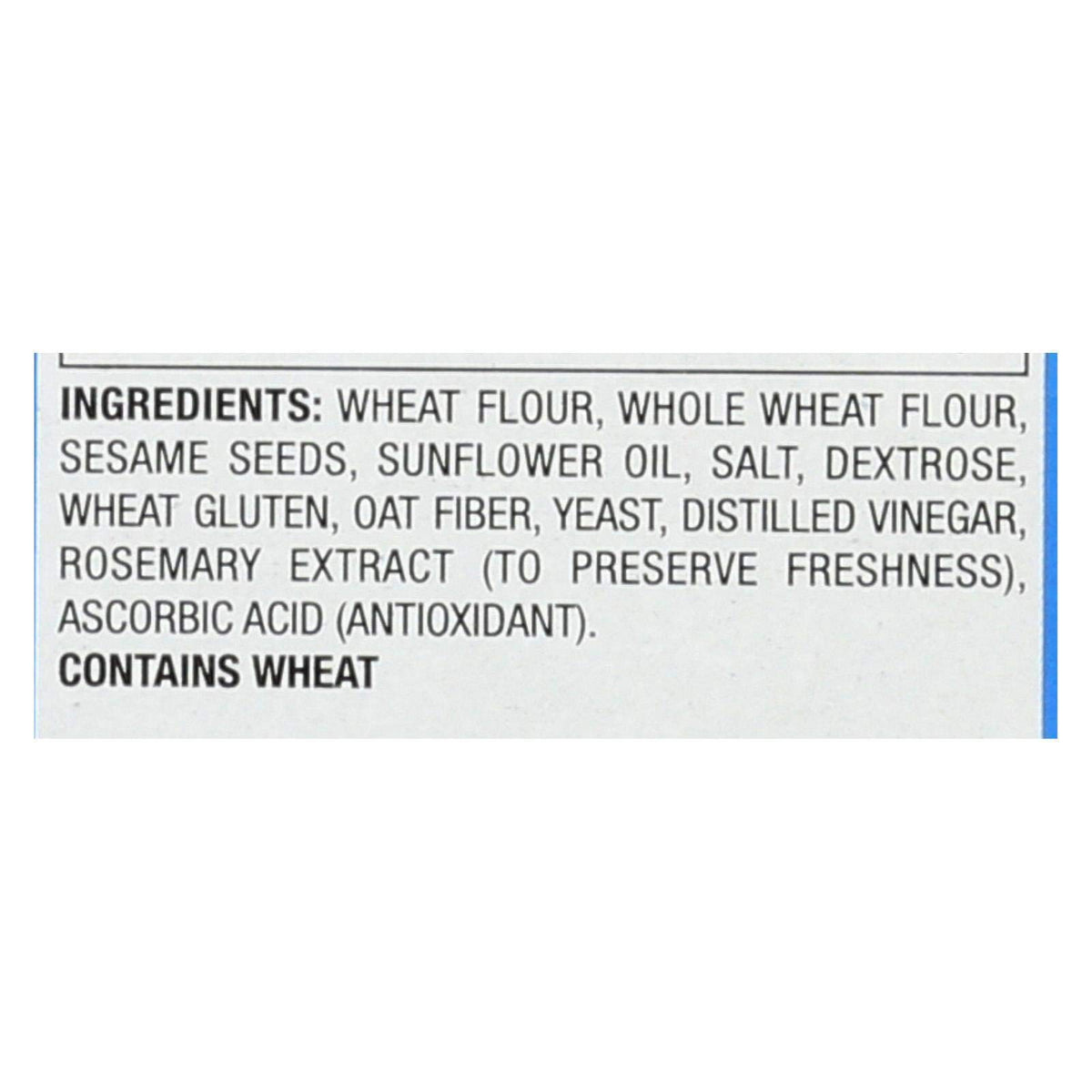 Old London Melba Sesame ingredients closeup, showcasing natural ingredients.