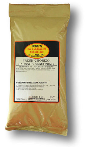 Old Plantation A.C. Legg chorizo seasoning 16oz packaging showing the product