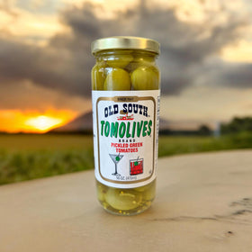 Old South Tomolives used as Bloody Mary garnish for bold flavor
