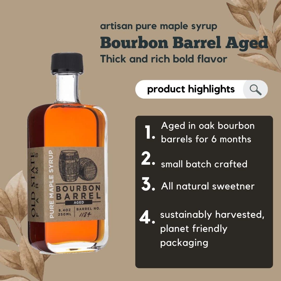 Barrel aging enhances flavor depth with oak notes from six months in bourbon barrels