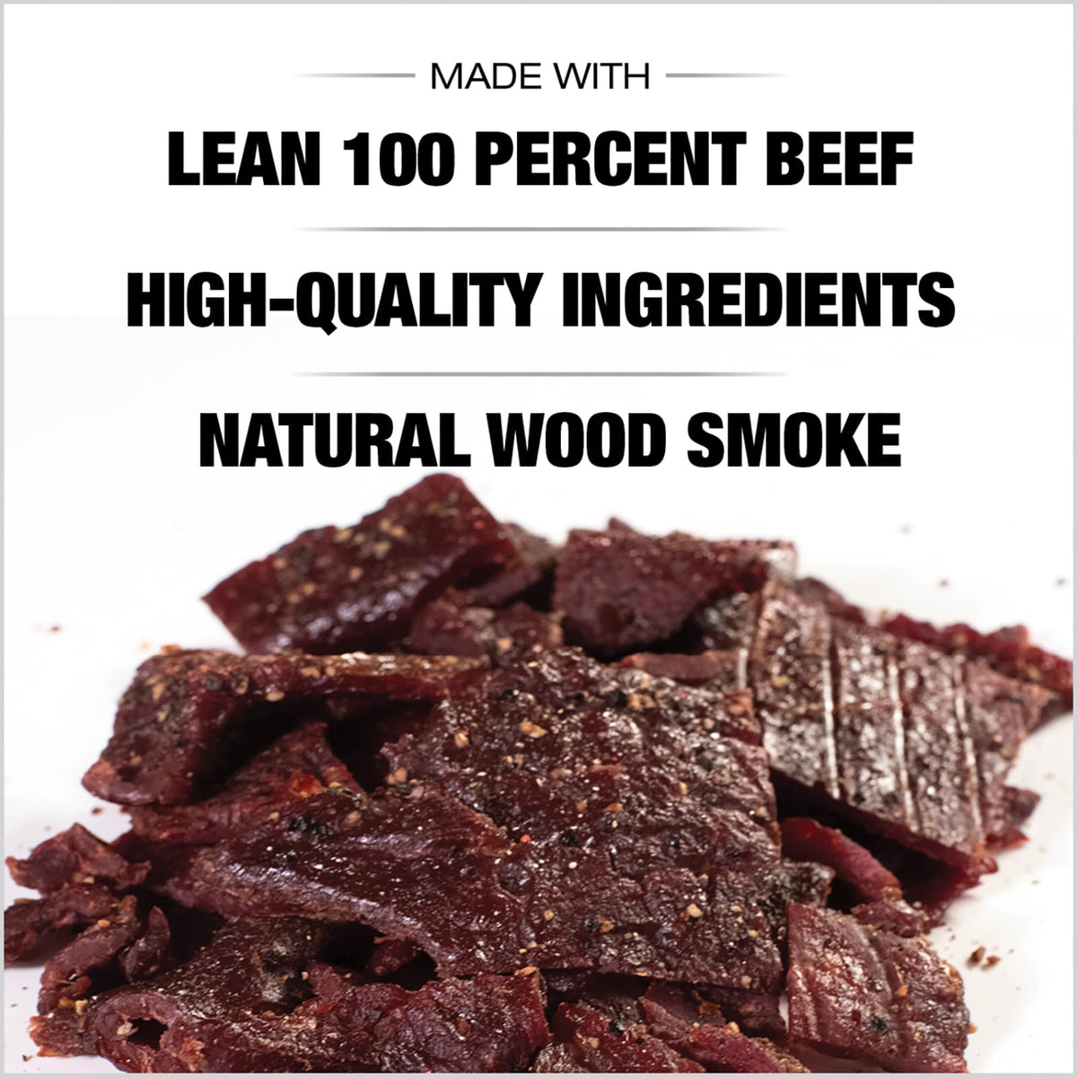 Old Trapper Beef Jerky slices, smoky and tender for quick meals or snacks.