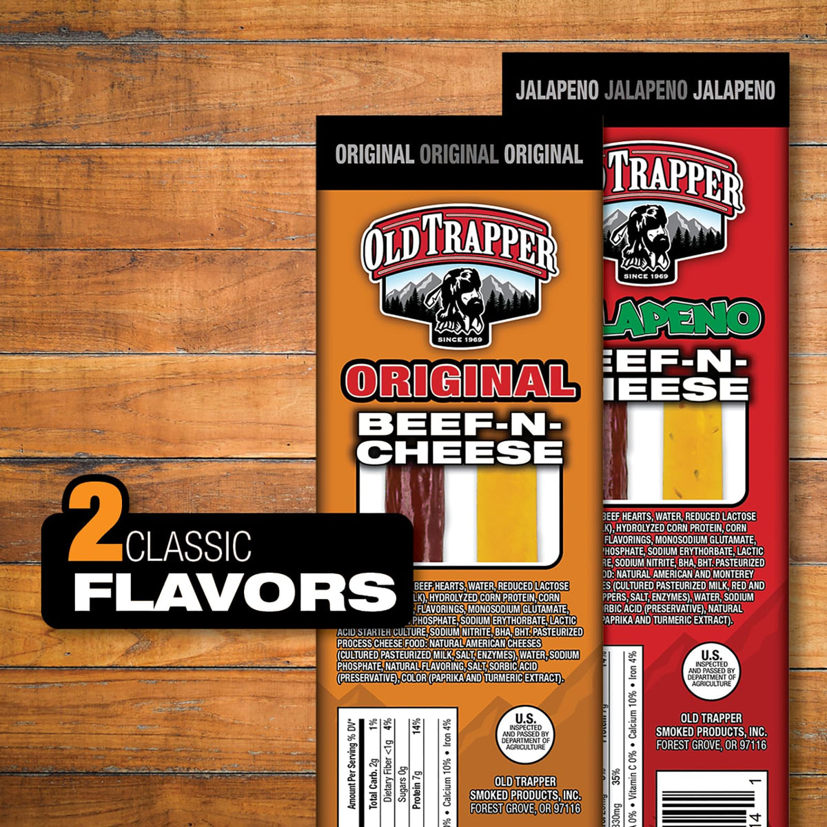 Old Trapper Beef-N-Cheese sticks in a lunchbox, ready for midday fueling.