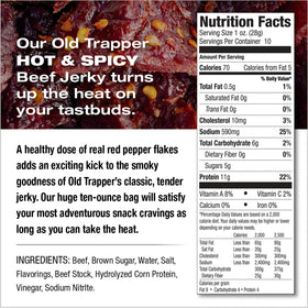 Jerky in a portable 10-ounce pack for gym bag or travel
