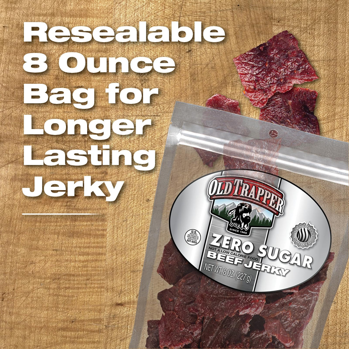 Old Trapper keto-friendly beef jerky suitable for low-carb meals