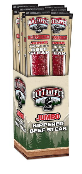Old Trapper Kippered Steak two-ounce package for single-serve snacking