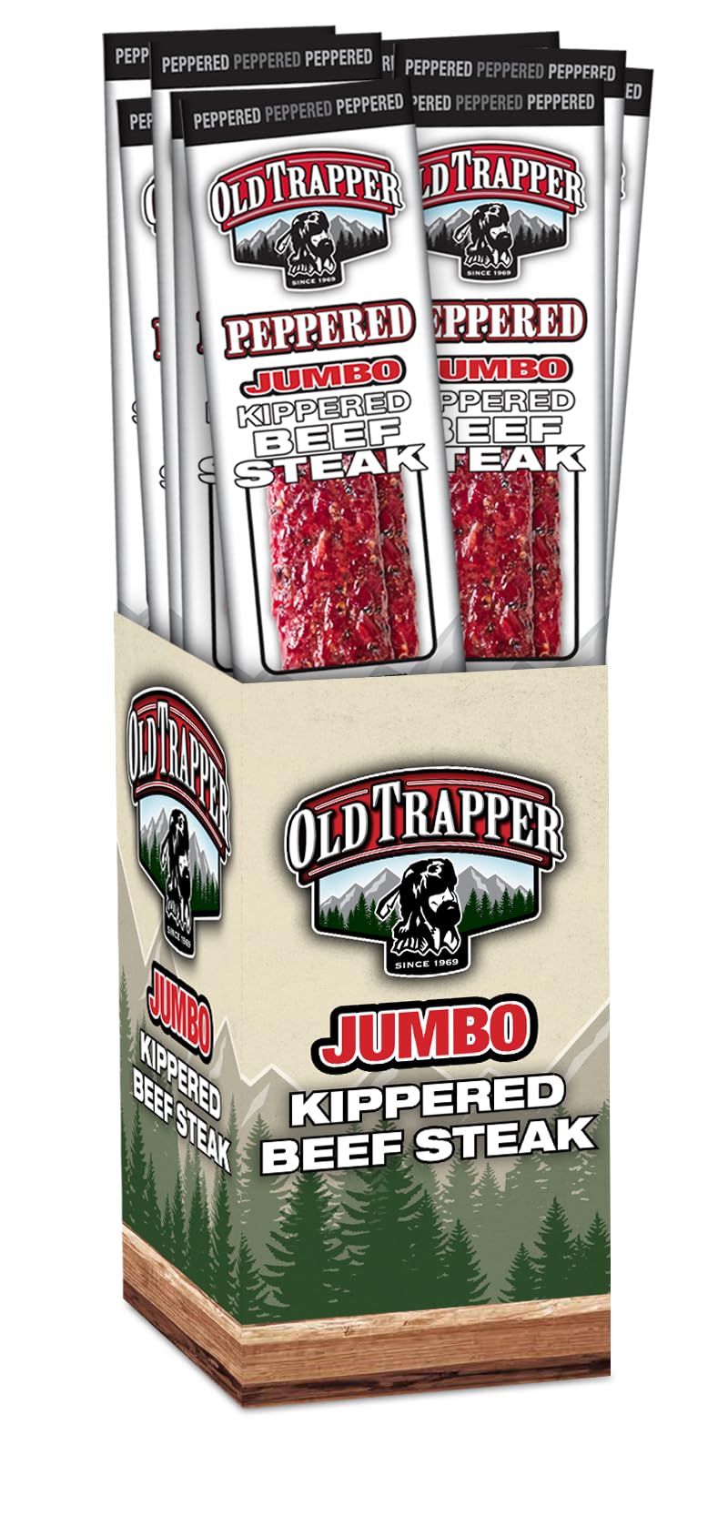Old Trapper Peppered Kippered Beef Snack in gym bag ready to fuel workouts
