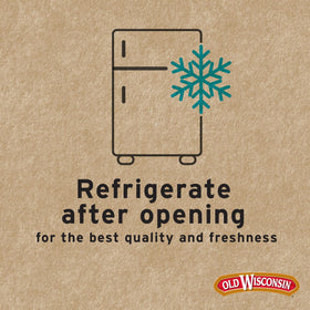 Old Wisconsin 26 oz resealable package keeping freshness for longer.