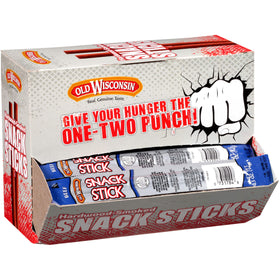 Old Wisconsin Beef Snack Sticks in a 42-count box for on-the-go protein.
