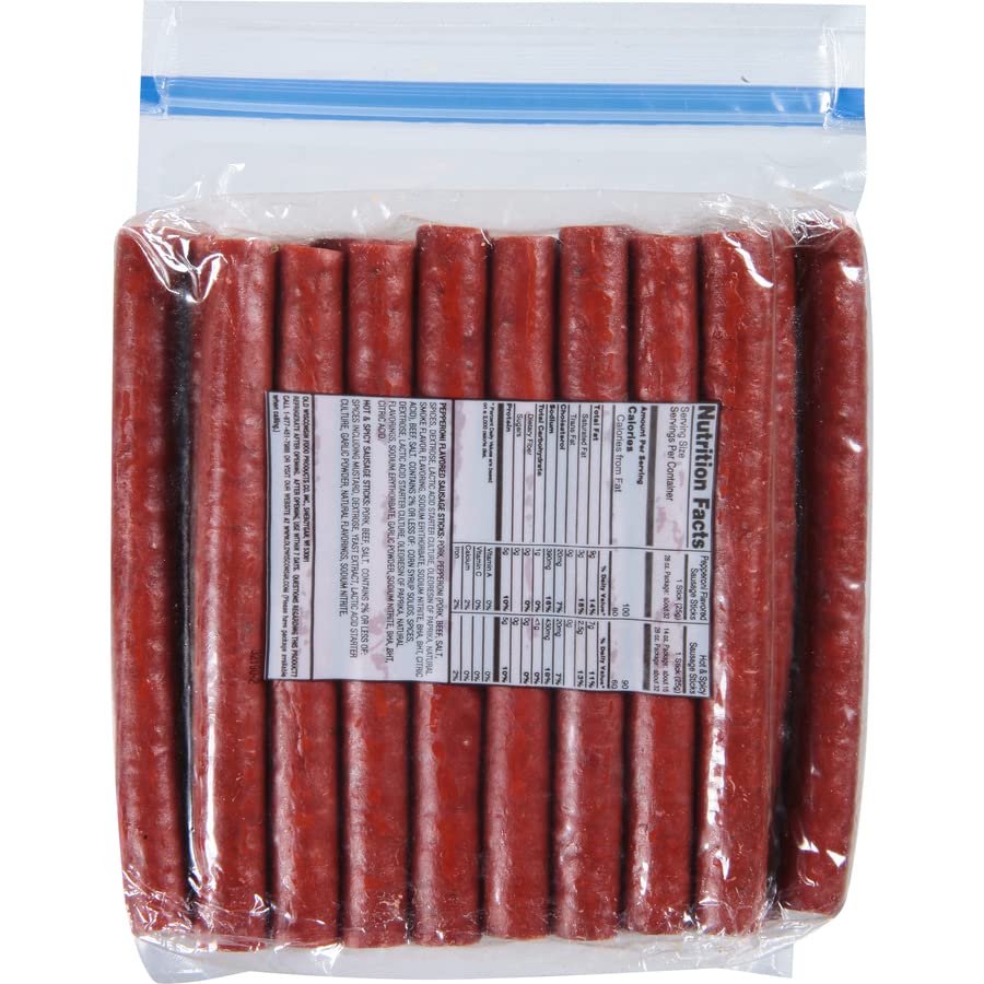 Old Wisconsin Hot Spicy Sausage Sticks close-up showing smoky texture and bold heat.