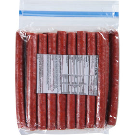 Old Wisconsin Hot Spicy Sausage Sticks close-up showing smoky texture and bold heat.