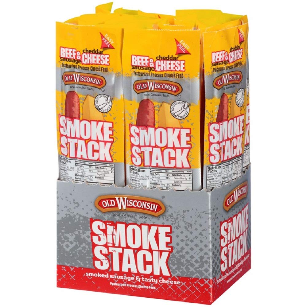Old Wisconsin USA-made label on beef snack sticks