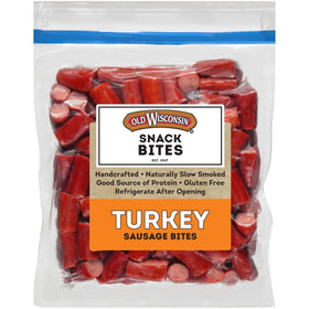Old Wisconsin Turkey Snack Bites bag front view for a high-protein on-the-go snack