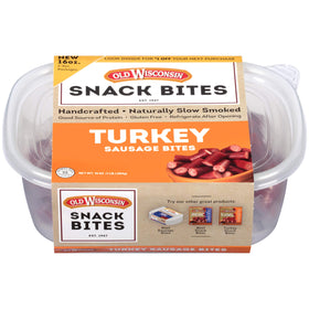 Old Wisconsin Turkey Snack Bites smoked slices for bold flavor on the go