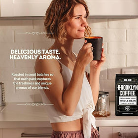 OLDE BROOKLYN COFFEE airtight valve packaging preserves freshness