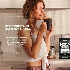 OLDE BROOKLYN COFFEE grinding-at-home enables you to tailor brew strength.