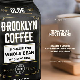 OLDE BROOKLYN COFFEE aroma close-up highlighting inviting balanced flavor.